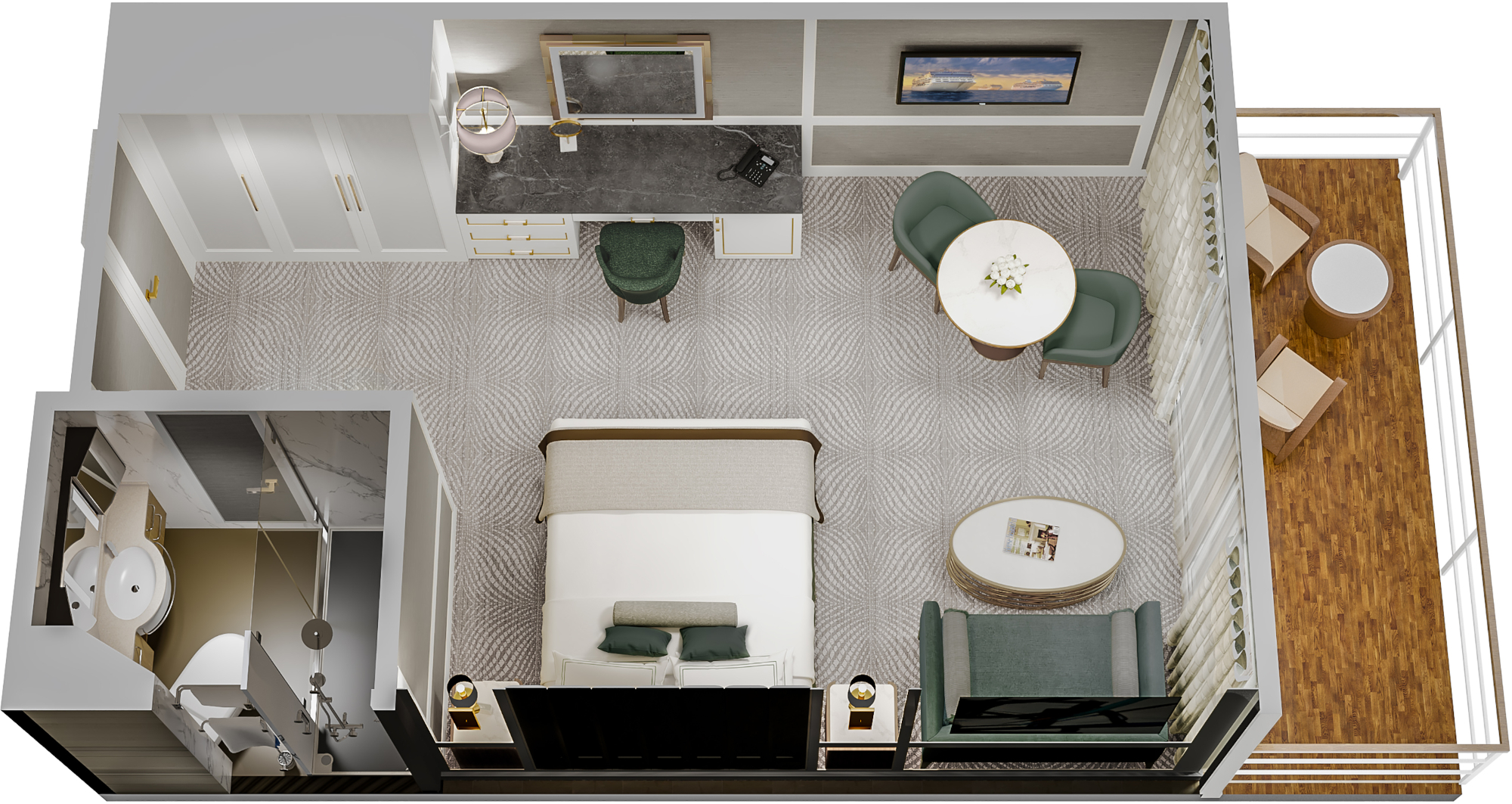 MyCruise Oceania-Cruises Oceania-Insignia Kahytter Suite PH1,PH2,PH32